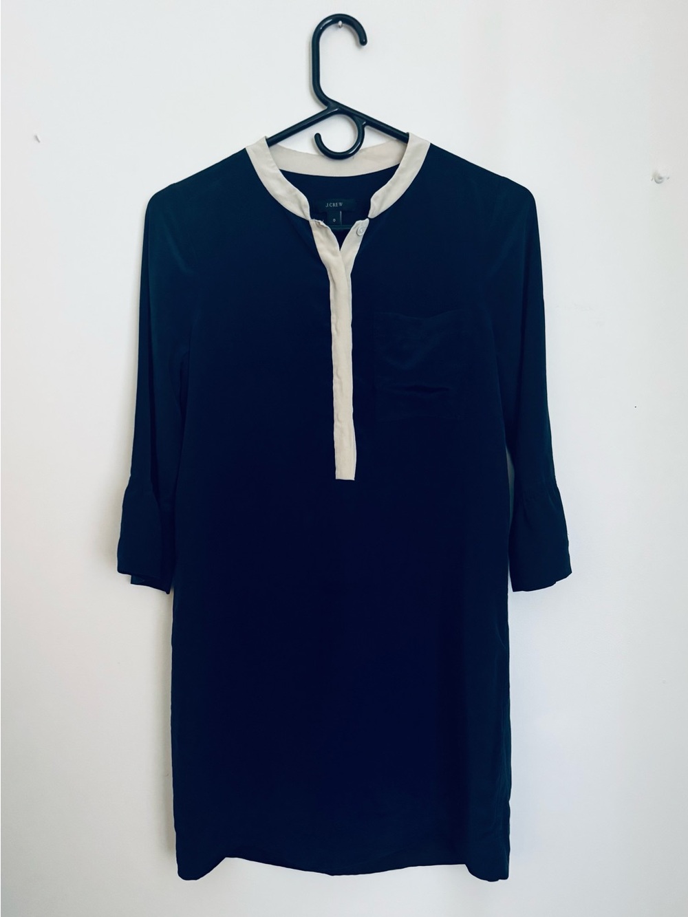 J. Crew Women’s Shift Dress with Ivory Trim, Size 0